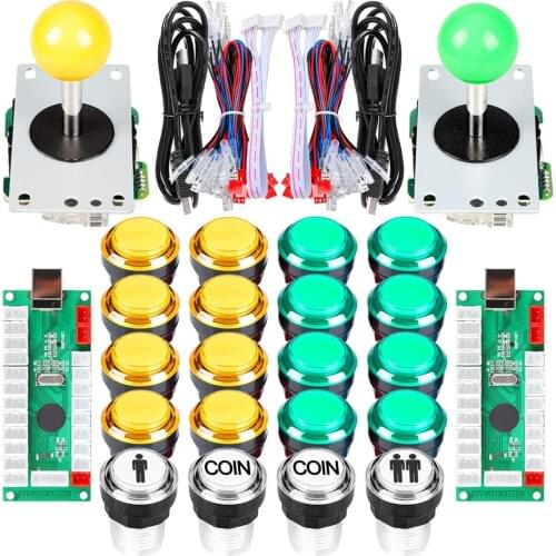 Arcade DIY Kit Parts USB Encoder to PC Games Joystick + 20x 5V Full Colors LED Button For Arcade Stick Games Mame & Raspberry Pi