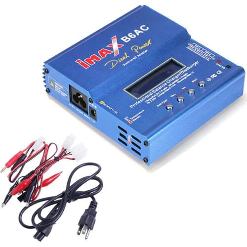 80W Balance RC Charger B6AC Dual Power Lipo Lithium NiMH RC Battery Balance Charger Discharger for Helicopter Boat Car Toy