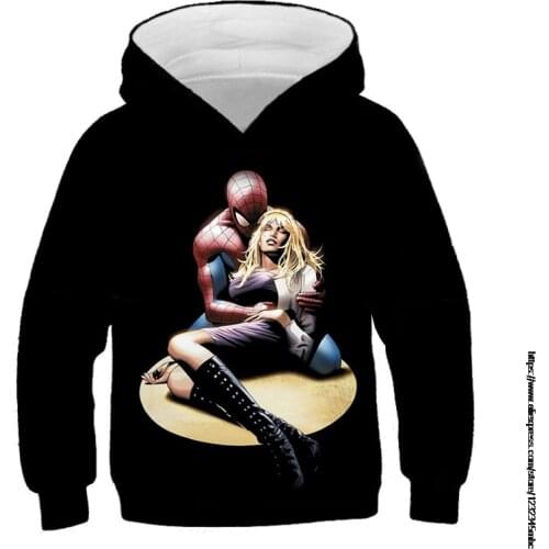 Disney SpiderMan 3D Hoodies For Teens Girls Cute Impostor Boys Clothes Sweatshirt Long Sleeve Toddler Sudadera Autumn