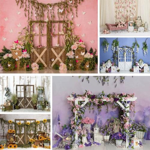 Newborn 1st Birthday Backdrops Purple Dream Child Cake Smash Photography Background Party Decor Props Photo Studio Baby Shower