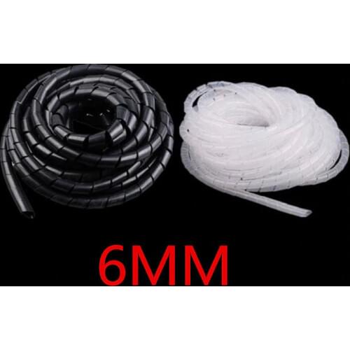 SWB-06 dia 6mm 18M Cable casing Cable Sleeves Winding pipe spiral wraping bands