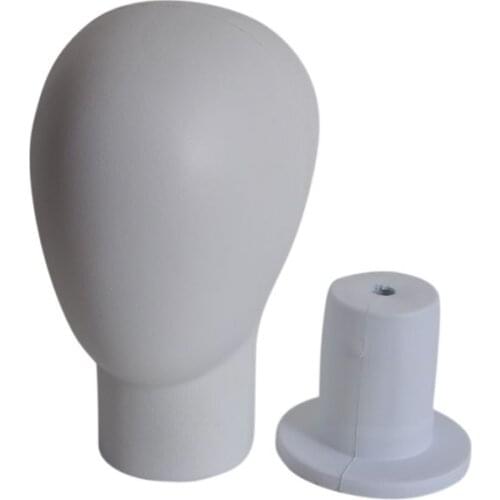 PU Block Head Foam Mannequin Head Wigs Hats Hairs Glasses Display Model Stand Black for Wigs Showcase Items Dummy Head