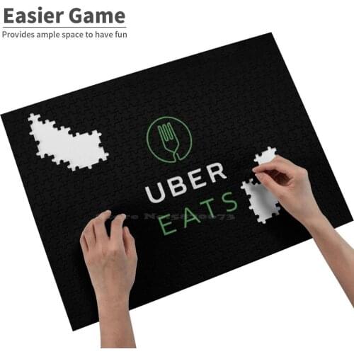 Uber Eats Driver Logo Delivery Jigsaw Puzzle Game Wooden Toys Assembling Picture Games Toys Uber Eats Uber Ubereats Delivery