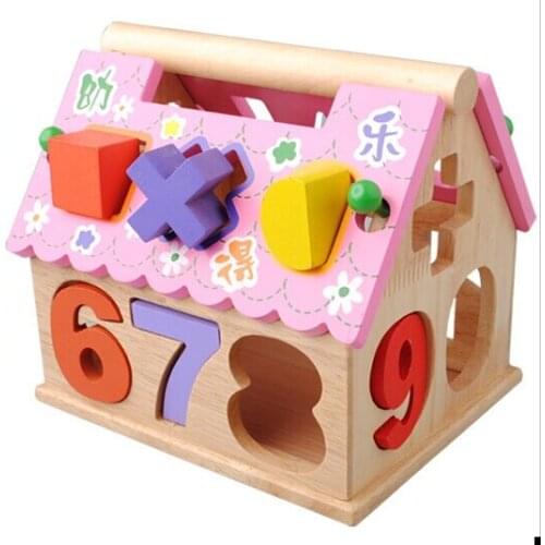 Model Building Kits Models & Building baby Toy montessori educational wooden toys baby toys kids toys 19.2*16*16.7cm model kits