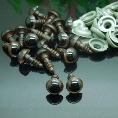 8mm Brown Safety Eyes / Plastic Doll eyes Handmade Accessories For Bear Doll Animal Puppet Making - 50 pairs/lot