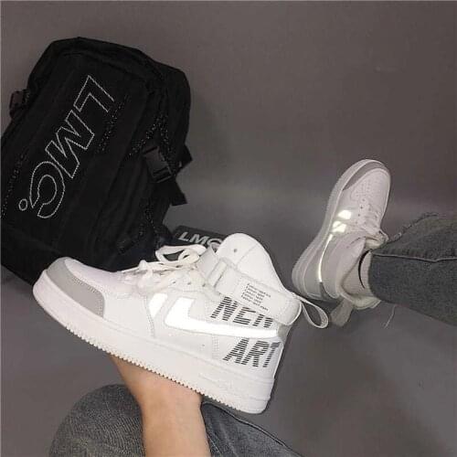 Women Shoes 2021 Spring Summer Platform Lace-up White Shoes Sneakers Women Tenis Feminino Casual Female high top Shoes Woman