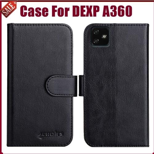 Hot! DEXP A360 Case 5.99" Fashion 6 Colors Flip Soft Leather Wallet Cover For DEXP A360 Case Phone Holder Bag
