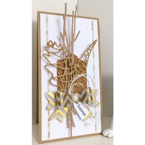 Mmao Crafts Metal Steel Cutting Dies New Irregular leaves branches Stencil For DIY Scrapbooking Paper/photo Cards Embossing Dies