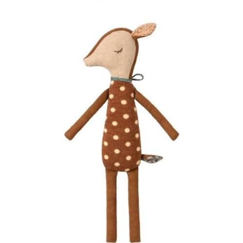 38cm Soft Newborn Baby Sleeping Dolls Bambi Deer Kids Fashion Sleep Toy Soothe Appease Stuffed Plush Toy Infants Bed Cribs Toys