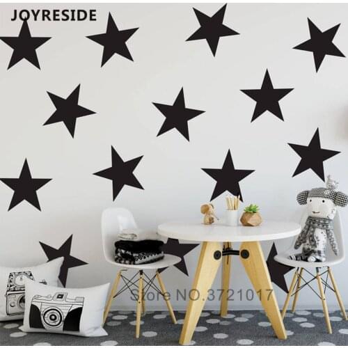 Stars Wall Stickers Set Patterned Kid Baby Room Decoration Wall DecalsVinyl Design Cute Set Patterned Star Little Removable M463