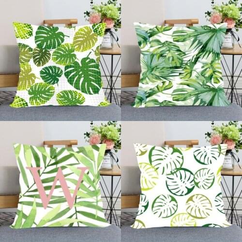 Nice Monstera Pattern Pillow Case Modern Home Decorative Pillowcase 35x35cm,40X40cm(one sides) For Living Room Pillow Cover 0511