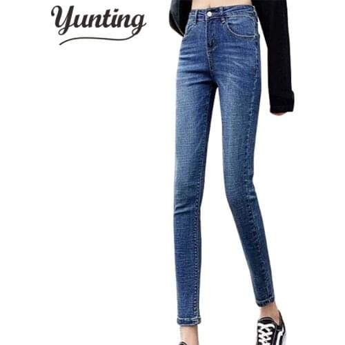 2021 New High Quality Wholesale Woman Denim Pencil Pants Top Stretch Jeans High Waist Pants Women High Waist Jeans