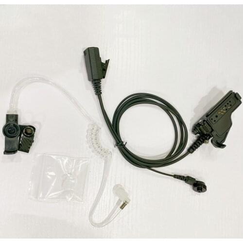 New Black Covert Acoustic Tube Earpiece PTT MIC Headset For Motorola Radio MTX8000,MTX9000,gp900,GP1200 ,mtx838 Walkie Talkie