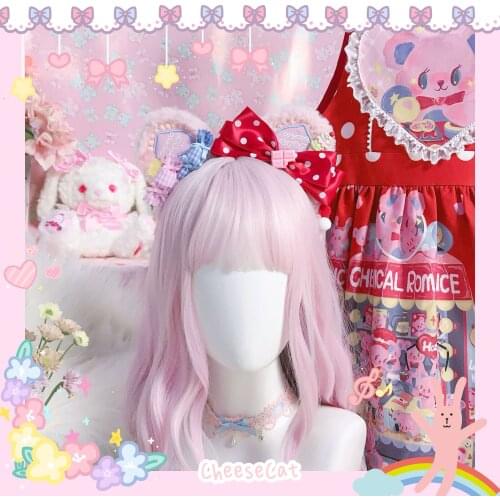 Origional Sweet Bear Ear Plush Sweet Mother Lolita Hairband KC