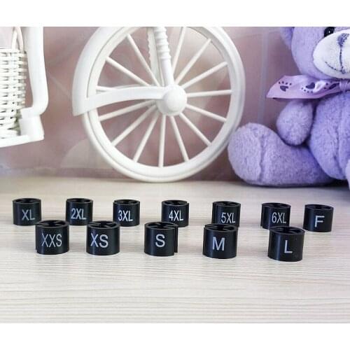 Spot Plastic Size Circle White Background Black Letter Round Size Buckle Four-tooth Size Grain Clothing Label Size Marker