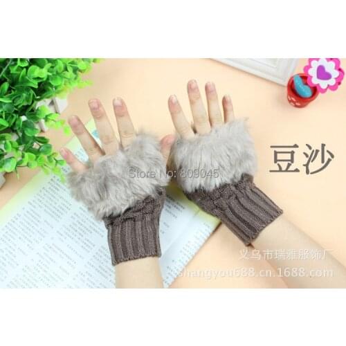 Gift,Fashion high quality autumn winter outdoor warm women touch knited gloves half / full finger mitten1pair=2pcs GW47
