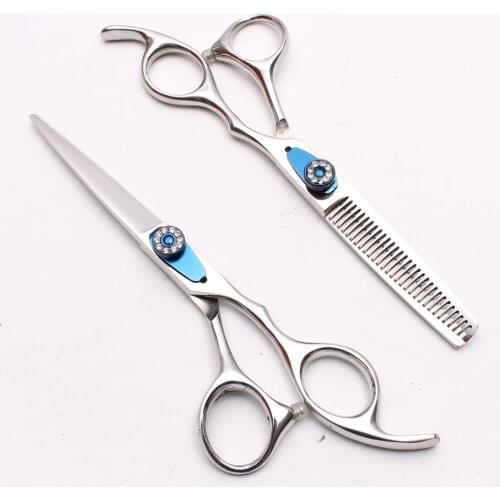 6" 17.5cm Stainless Engraving Logo Professional Barber Scissors Cutting Scissors Thinning Shears Hair Scissors Style Tool