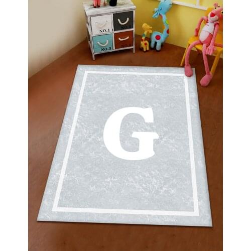 Grey white G letter patterned modern carpet runner round carpet kitchen carpet free shipping soft tissue bedroom living room