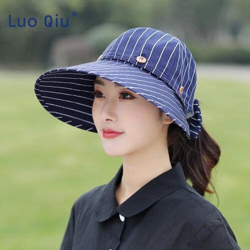 Fashion Straw Sun Hat Foldable Empty Top Hats Women Summer Travel Sunscreen Hats Wide Brim Beach Caps With Bowknot