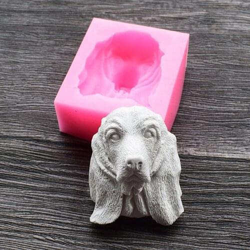 Silicone molds soap mold 3d dog silicone soap molds silica gel die dogs Aroma stone moulds dogs candle mould SQ17197