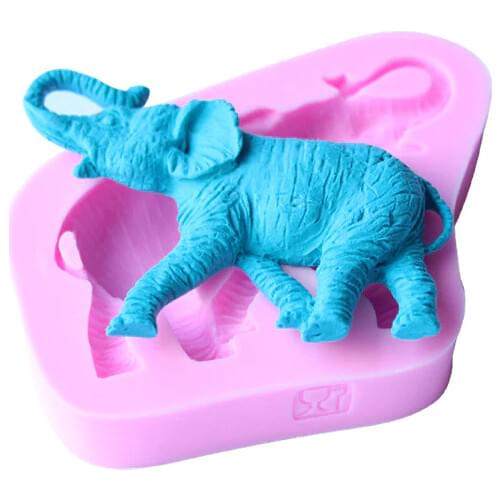 Cute Elephant Shape 3D Silicone Cake Fondant Mold, Cake Decoration Tools, Soap, Candle Moulds D397