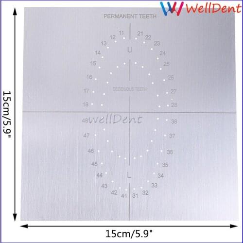 Dental Rubber Dam Stainless Steel Punch Hole Board Barrier Template Positioning With Scale Clinic Lab Instrument Tool