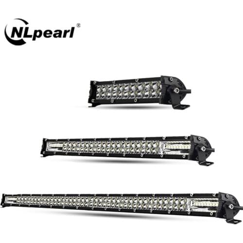 NLpearl 7 13 20 Inch LED Light Bar Offroad Spot Flood LED Bar for 4x4 Boat Atv Truck Suv Tractor Car Barra LED Headlight 12V 24V