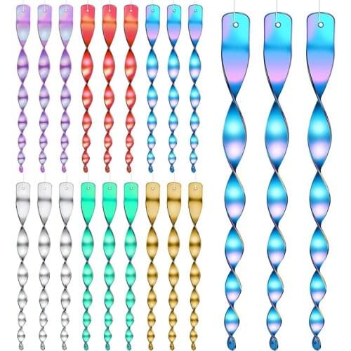 Devices Reflective Scare Spiral Rods Hanging Decorative Device to Keep Birds Away From Garden House