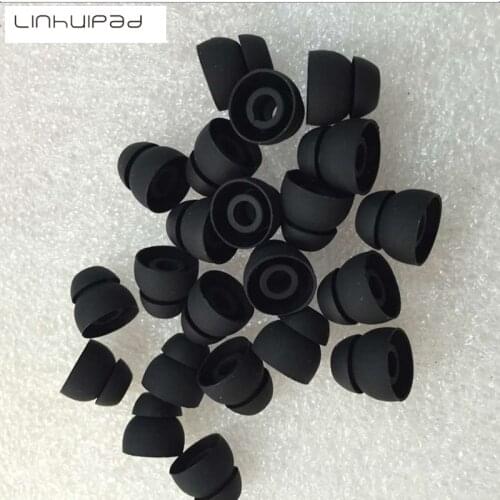 Linhuipad Replace Double Flange Silicone Rubber earbud tips Ear plug 2-layer eartip for in-ear earphone 1000 pcs /lot