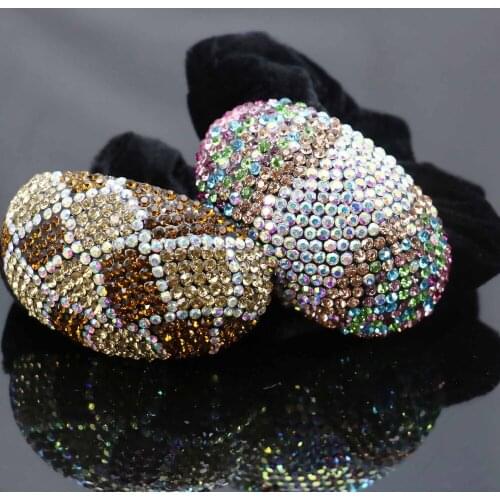 40*64mm Inlaid Rhinestone Rope Wedding Headdress Headband Headpiece Crystal Hair Accessory Clip Hairpin Elestic Gifts