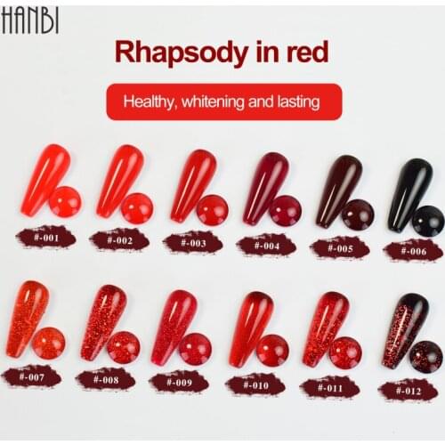 15ml Gel Nail Polish Non-toxic Long Lasting Easy To Color New Year Red Christmas Red Nail Art Polish Glue Women Nail Art TSLM1