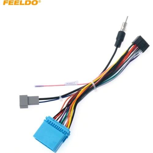 FEELDO 16-pin Car Android Aftermarket Stereo Wiring Harness Adapter For Honda/Acura/Mazda/Suzuki Original Stereo Wiring Harness