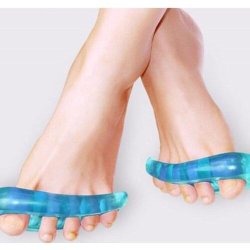 2PCS Toe Separators Silicone Protector Straightener Spreader Correctors Overlapping Toes Orthotics Foot Care Tool