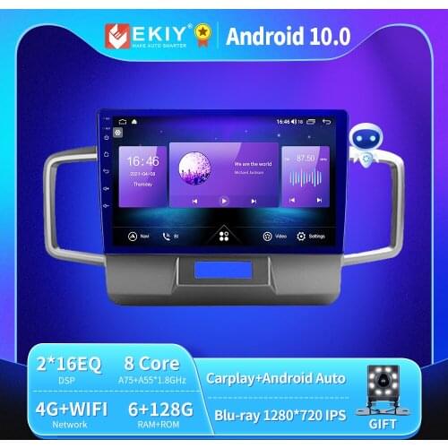 EKIY 6+128G IPS DSP Android 10.0 Car Radio For Honda Freed 1 2008 - 2016 GPS Navigation Multimedia Video Player QLED Auto Stereo