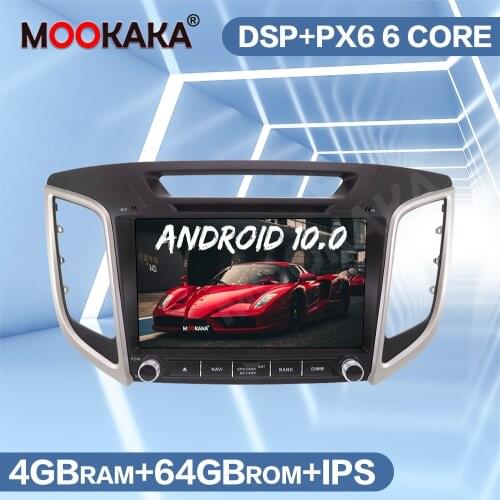 Android 10.0 4GB 64GB PX6 Car DVD Player Multimedia Radio For Hyundai Creta ix25 2014-2019 Car GPS Navigation Built in DSP WIFI