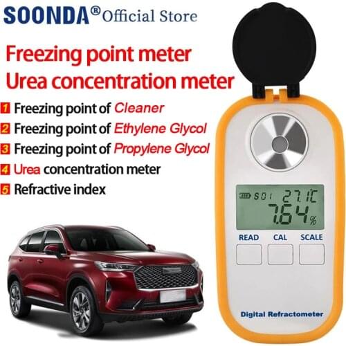 Car Automobile Urea Concentration Meter Tester Cleaning liquid Ethylene glycol Propylene glycol Antifreeze Freezing Point Meter