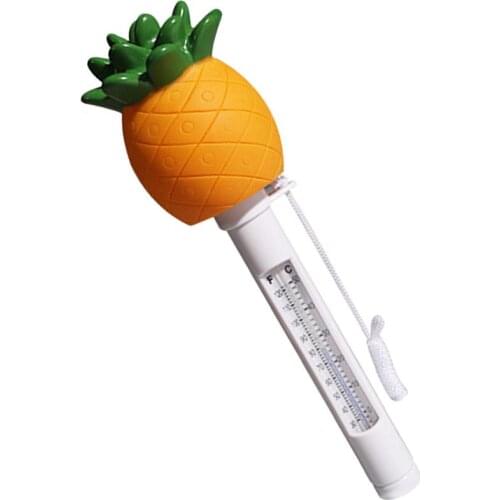 Baby Safe Floating Bath Thermometer Pineapple Spa Pool Thermometer Anti-Shatter Floating Thermometer Baby Water Toy 9.45*2.75in