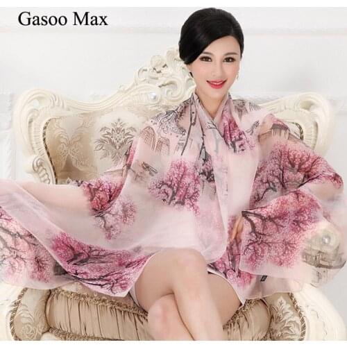 Женские шелковые шарфы Gasoo Max China At AliExpress