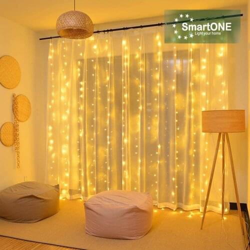 Window Curtain Lights Fairy Twinkle Garland String Lights USB Powered with Remote for Bedroom Backdrop Wedding Party Decorations