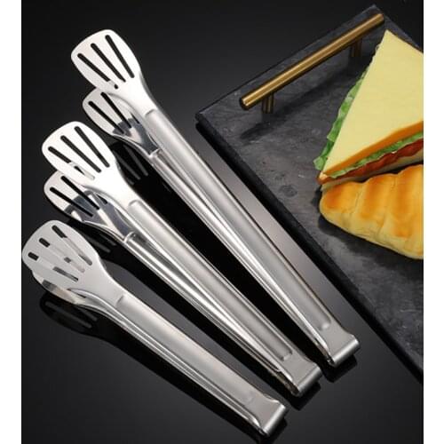 Stainless Steel Kitchen Tongs Metal BBQ Tongs Salad Bread Spaghetti Serving Tong