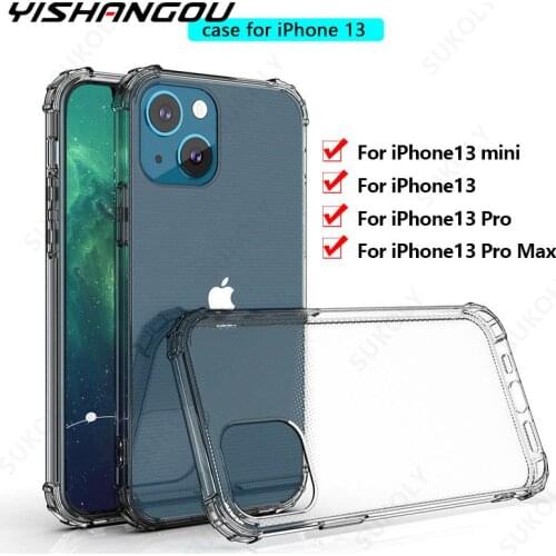 For iPhone 13 Pro XS Max X XR 7 8 Plus SE 2 TPU Silicon Clear Fitted Bumper Soft Case for iPhone 12 11 Pro Max Transparent Cover