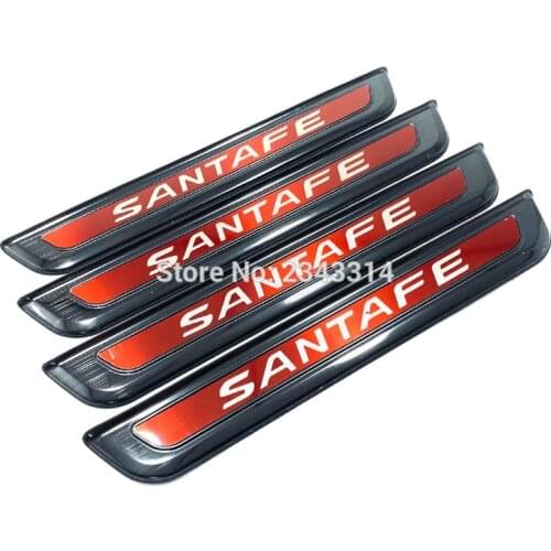 For Hyundai Santa Fe 2019 Stainless Steel Car Door Sill Scuff Plate Kick Guard Pedal Protector Trim Cover Car Styling Accessory