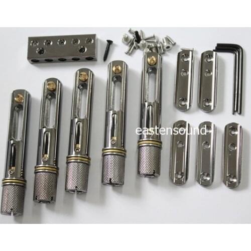 One set 5strings nickel black single headless bass bridge for bass