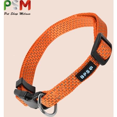 PSM Dog Collar for Big Dogs Nylon Adjustable Length Glow Dark Reflection Dog Necklace German Shepherd Dog Accessories