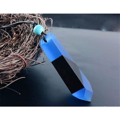 Handmade Resin Natural Wood Necklace Rope Chain Wooden necklaces pendants Jewelry