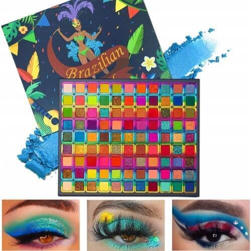 99 Colors Glitter Beauty Eyeshadow Palette Brazilian Eye Shadow Long-lasting Skin-friendly For Parties Salons Music Festivals