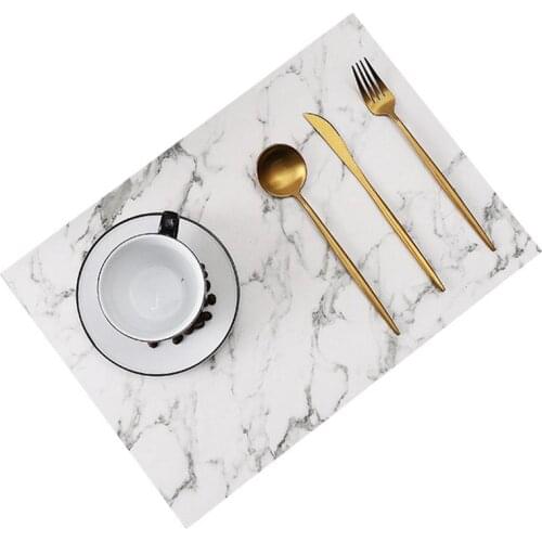 Marble Pattern Stripe Placemat Dishware Coasters Table Mat Kitchen Tableware Pad DIY Wedding Party Decorative Mat