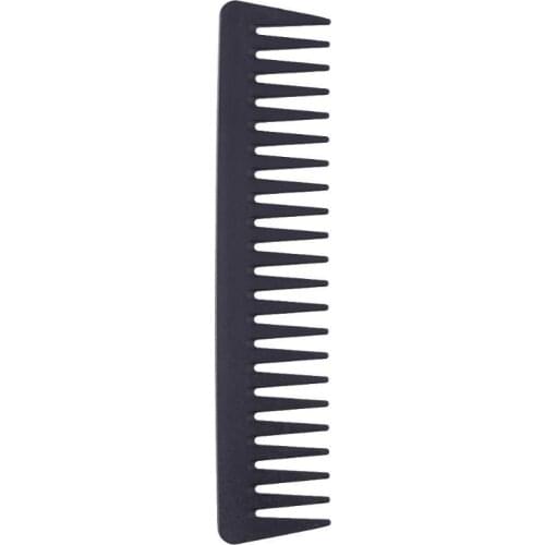 Pro Women Men Wide Tooth Carbon Comb Durable Heat Resistance Professional Anti-Static Barber Salon Hair Styling Brush