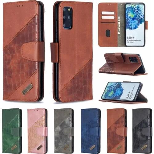 Luxury Crocodile Texture Wallet Phone Case For Samsung S9 S10 S20 S21 S30 Plus Ultra S21FE Note 10 20 Plus Cases