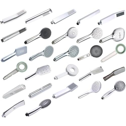 Handle Shower Handset Chrome Plated Round Square Big Small Bathroom Accessories ABS Brass One Two Three Functions with Button